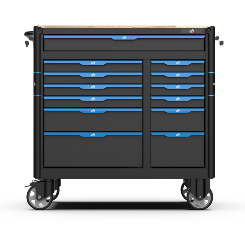 Verktygsvagn, 13 lådor - Utan verktyg Vi på Smart Verkstad erbjuder maskiner och utrustning för både verkstad och garage.