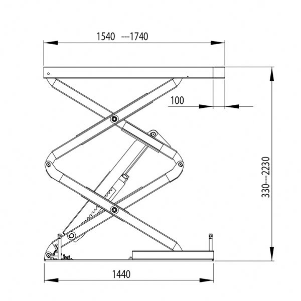 Höglyftande Saxlyft, RP-Tools - 3.5 ton Vi på Smart Verkstad erbjuder maskiner och utrustning för både verkstad och garage.