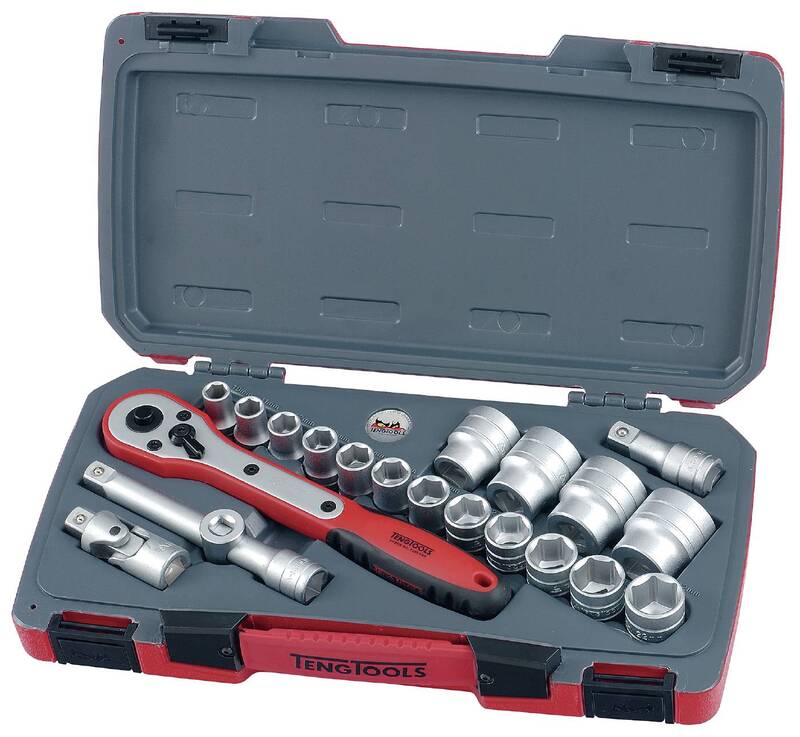 Hylsnyckelsats. Med 1/2'' fyrkantsfäste. Teng Tools T1221 / T1221-6 Vi på Smart Verkstad erbjuder maskiner och utrustning för både verkstad och garage.