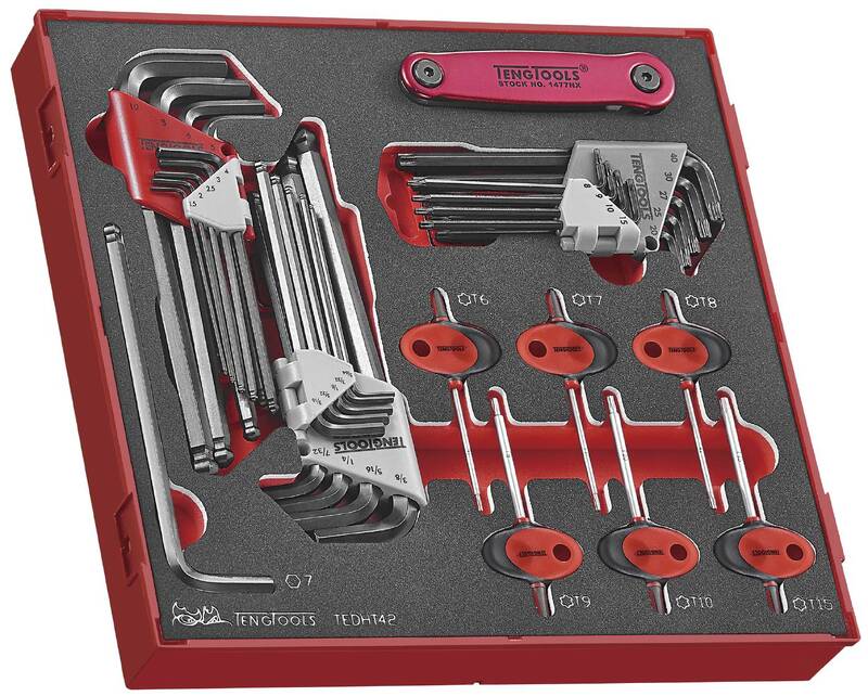 42 delars TX- och sexkantnyckelsats. Teng Tools TEDHT42, maskiner & utrustning av hög kvalité. Alltid med snabb service - Smart Verkstad